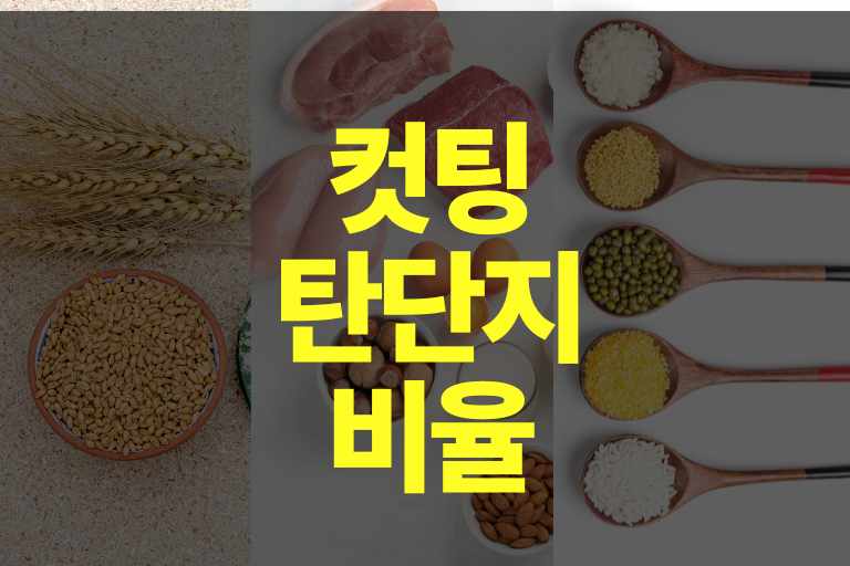 컷팅 탄단지 비율